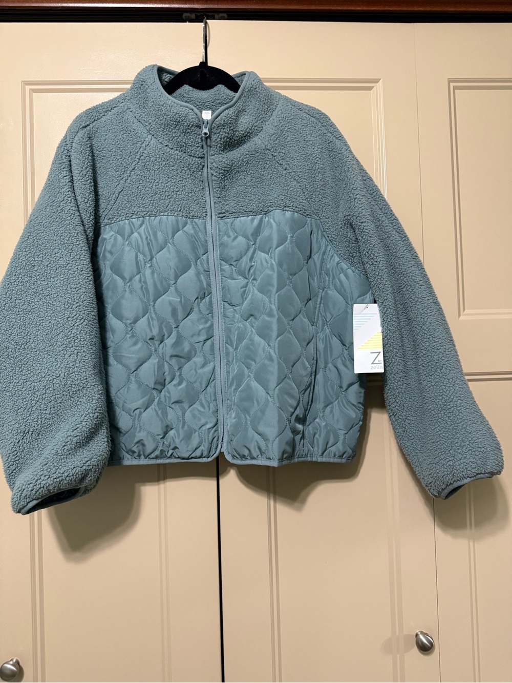 Z by Zella Faux Shearling Mixed Media Jacket Women’s Size XL